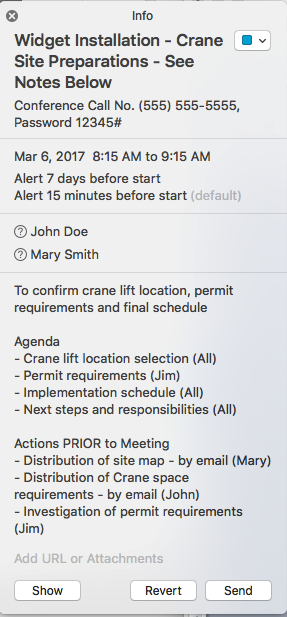 Revised Meeting Request