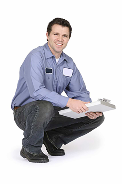 tech squatting down